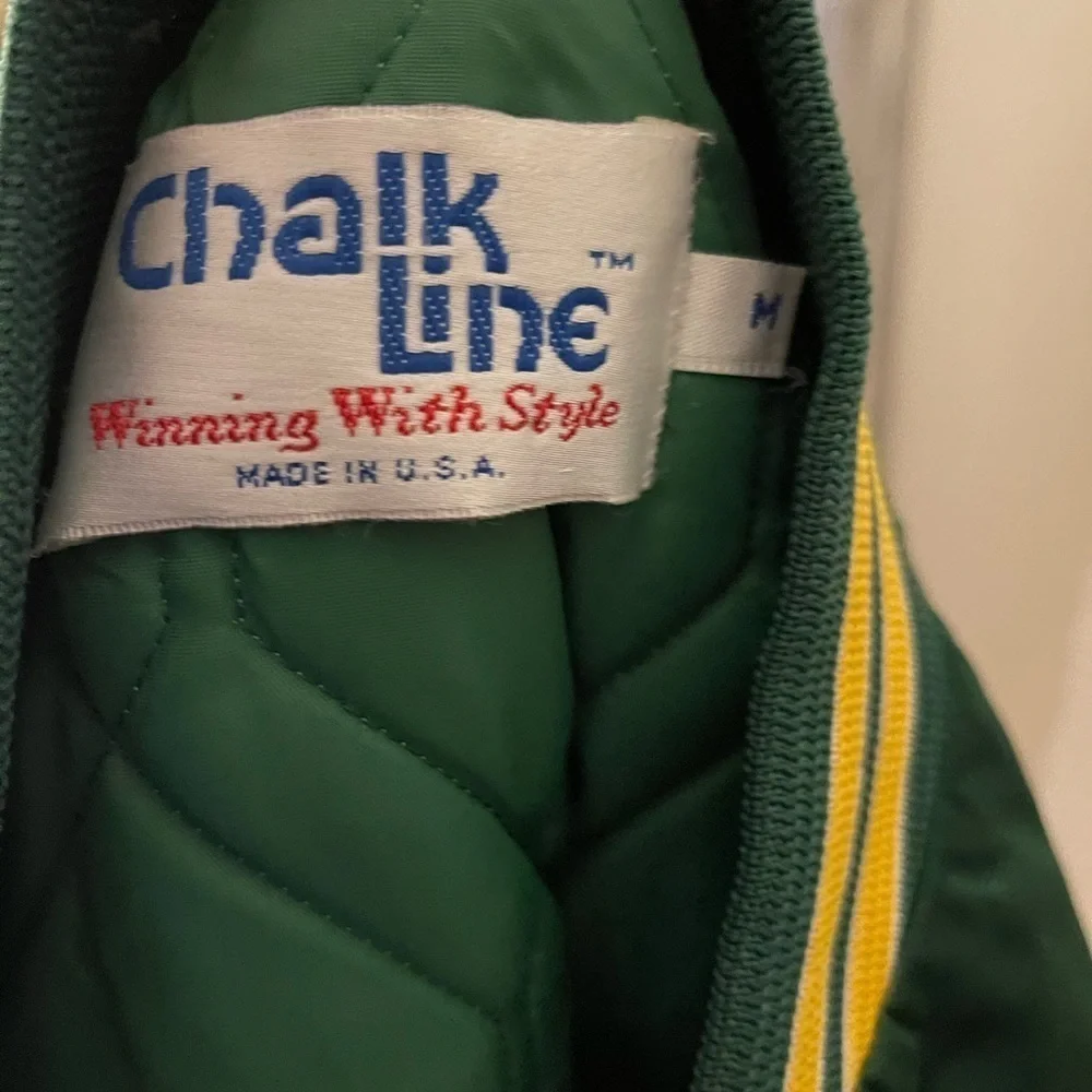 𝅺medium Satin varsity jacket coat Starter like Chalkline vintage 80s retro 90s - Picture 4 of 16